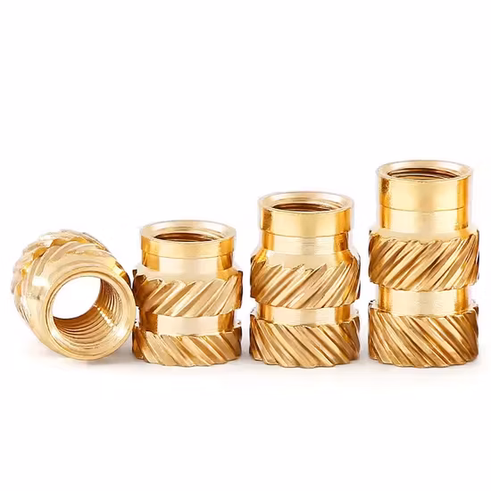 M3 M4 M5 M6 Chine Fabricant OEM Inserts moletés en cuivre Écrou Laiton Melt Insert Écrou en laiton