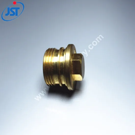 Usinage CNC sur mesure en laiton rond mâle fileté/écrou d'insertion moleté