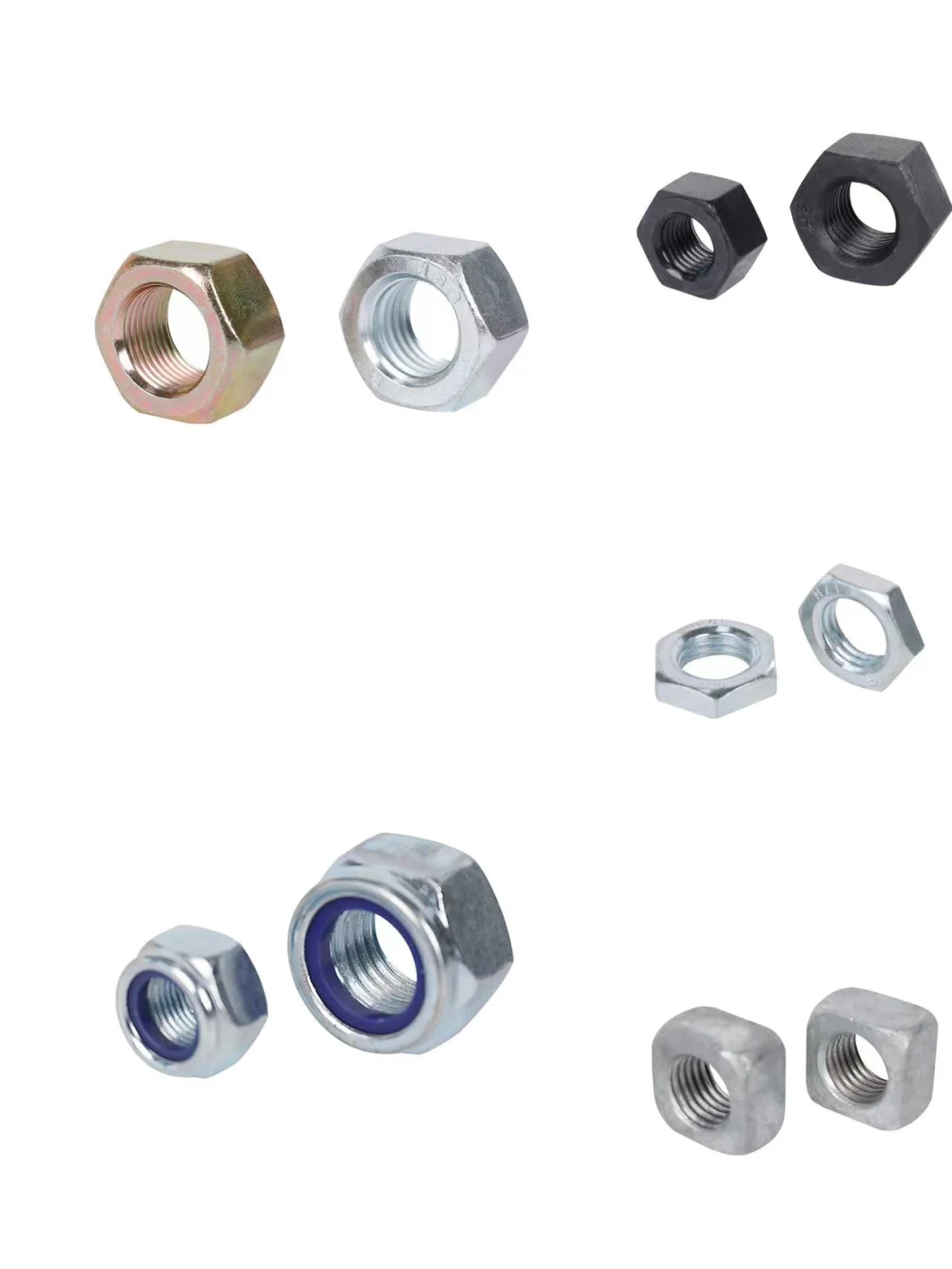 High Quality Custom Hex Nut, Wing Nut Flange Nut Hexagon Nut Lock Nut Rivet Nut Cap Nut Insert Nut DIN934, DIN557, DIN982 DIN985 DIN439 DIN1587 DIN6923