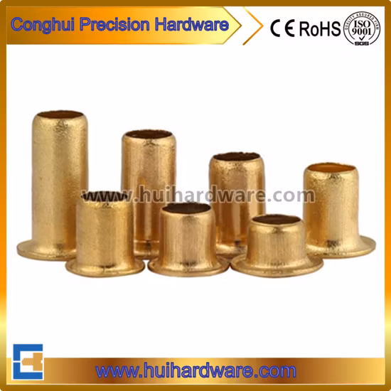 Rivets tubulaires creux en laiton/cuivre M0.9 1.3 1.5 1.7 2.0