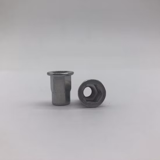 Écrou à rivet M6 SS304 Demi-hexagone Hex externe Hex interne