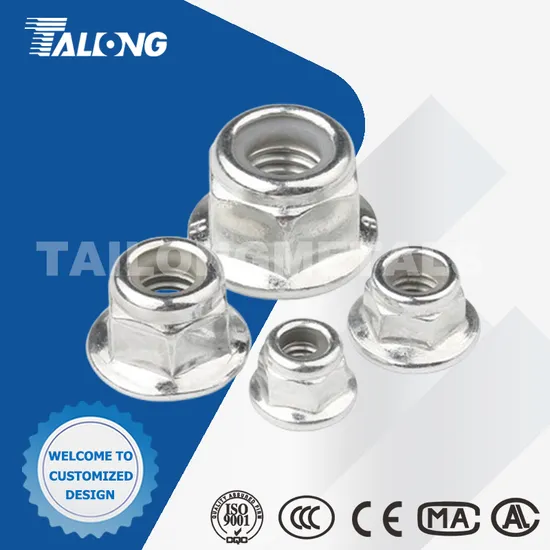 Écrou de blocage en nylon à écrou autobloquant galvanisé bon marché personnalisé